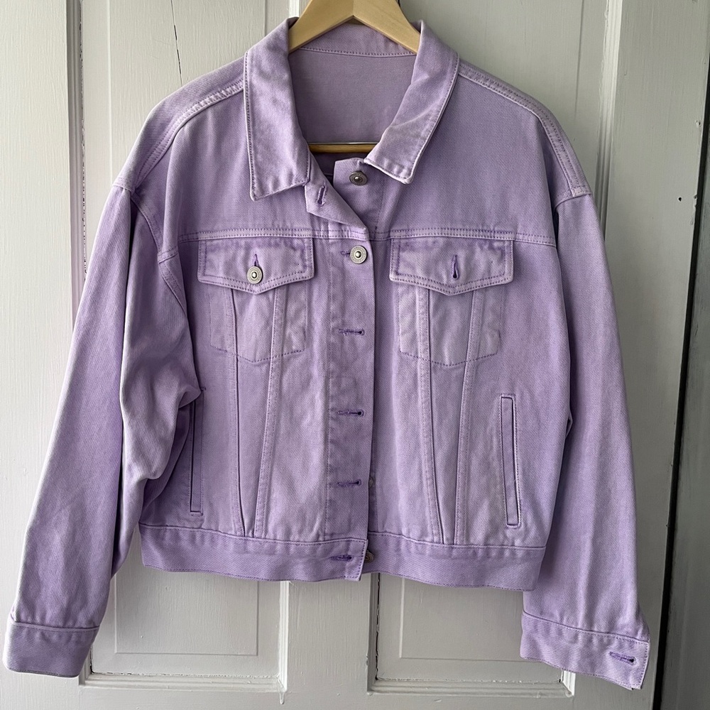 Pushbutton Lilac Jean Jacket - image 4